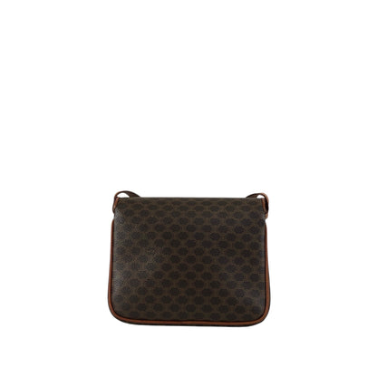 CELINE Macadam Blason Shoulder bag Brown Vintage z55y7s