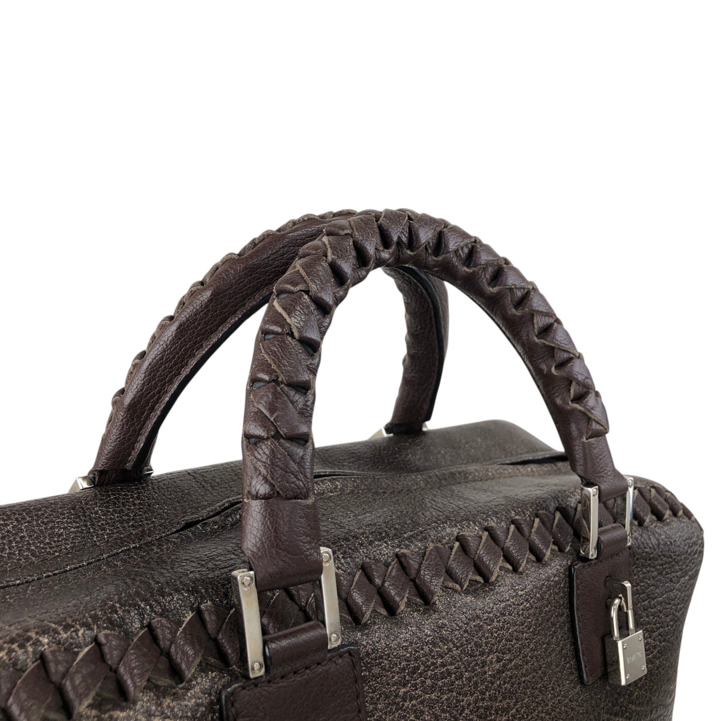 LOEWE Amazona28 Anagram Handbag Boston bag Brown Vintage hyvv3u