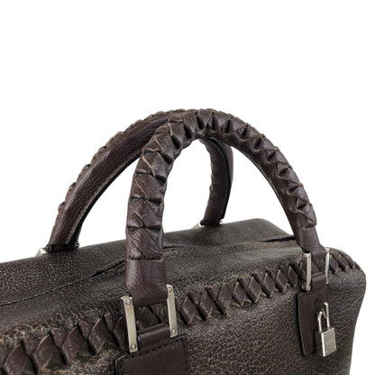 LOEWE Amazona28 Anagram Handbag Boston bag Brown Vintage hyvv3u
