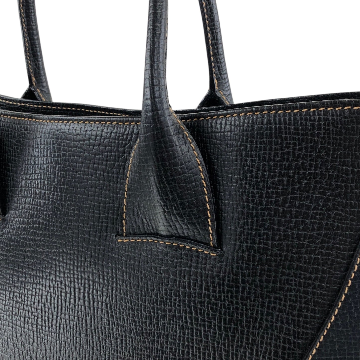 LOEWE Logo Embossed Totebag Black Vintage 5gfxms