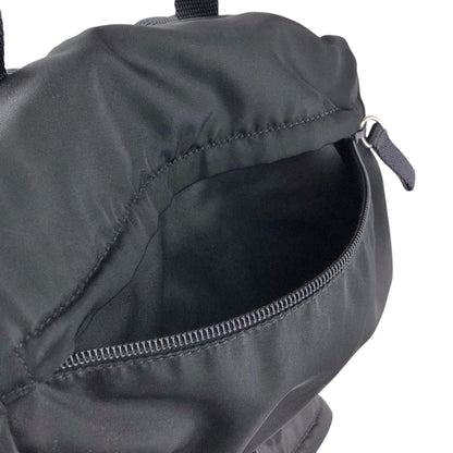 PRADA Tessuto Triangle Logo Backpack Black Vintage wji8cz