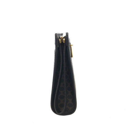 CELINE Macadam Clutch bag Black Vintage 82eut6