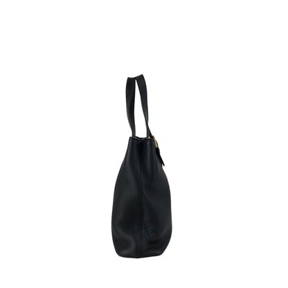 BURBERRY Logo Handbag Black Vintage w33ucy