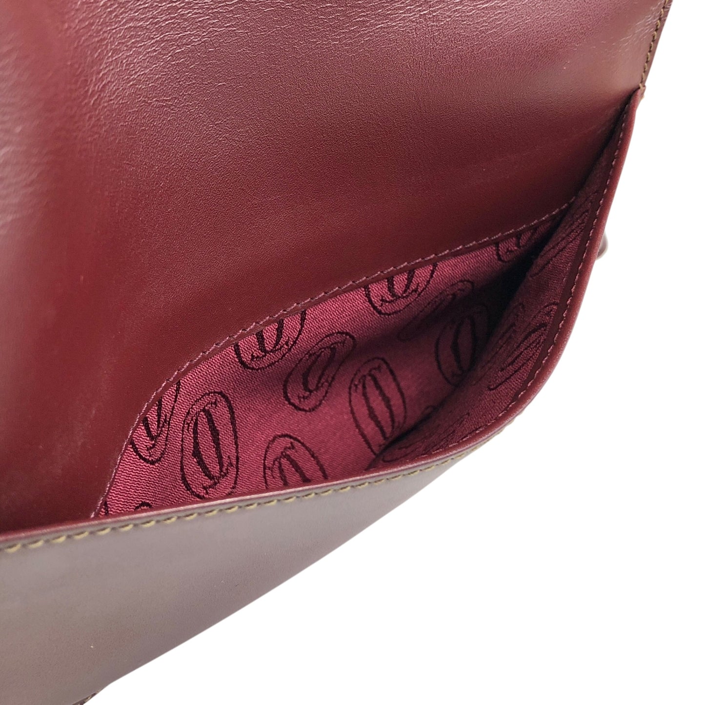 Cartier Front Buckle Shoulder bag Bordeaux Vintage vtcync