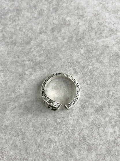 GUCCI Interlocking SILVER925  Ring Silver Vintage 7rftsk
