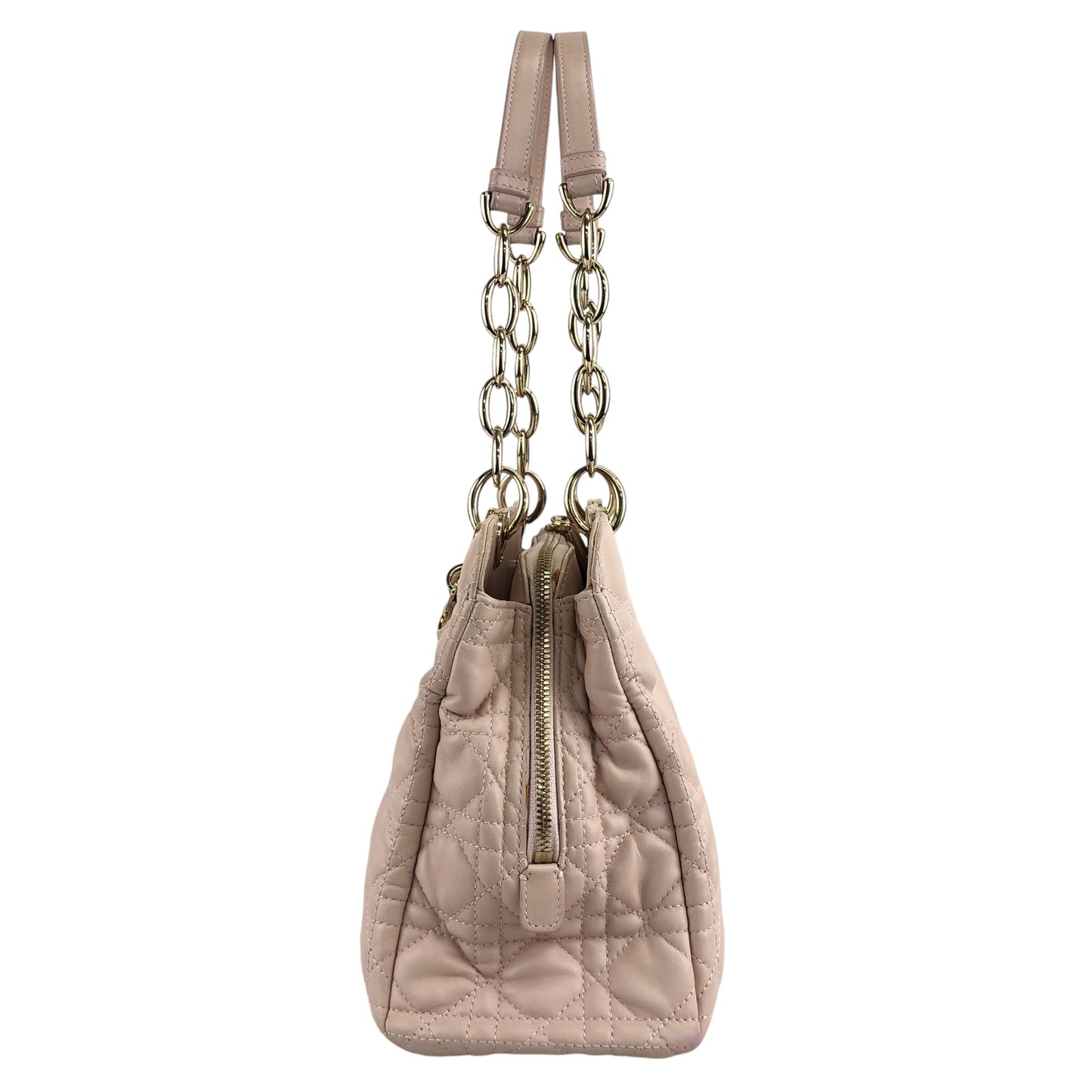 Christian Dior Cannage Chain Shoulder bag Pink Beige M0959 Vintage 5cuepw