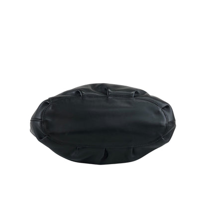 GUCCI Logo Embossed Shoulder bag Totebag Black Vintage cgykye