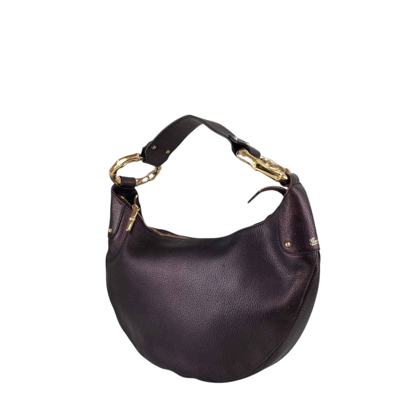 GUCCI Logo Shoulder bag Bordeaux Vintage wjm7n2
