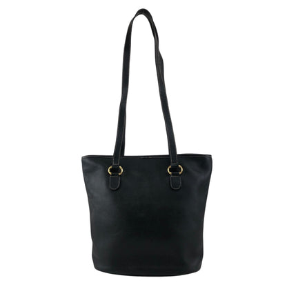 Christian Dior CD Logo Handbag Totebag Black Vintage 66ksm7