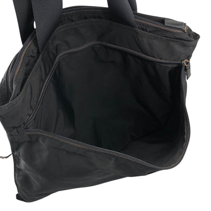 PRADA Tessuto Triangle Logo Shoulder bag Totebag Black Vintage sxxj7i