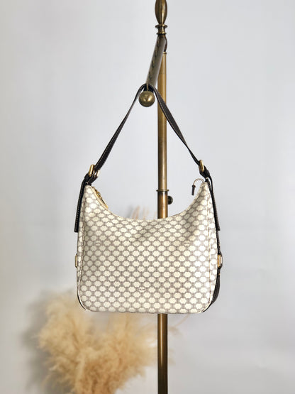 CELINE Macadam Shoulder bag White Vintage sf8jz2