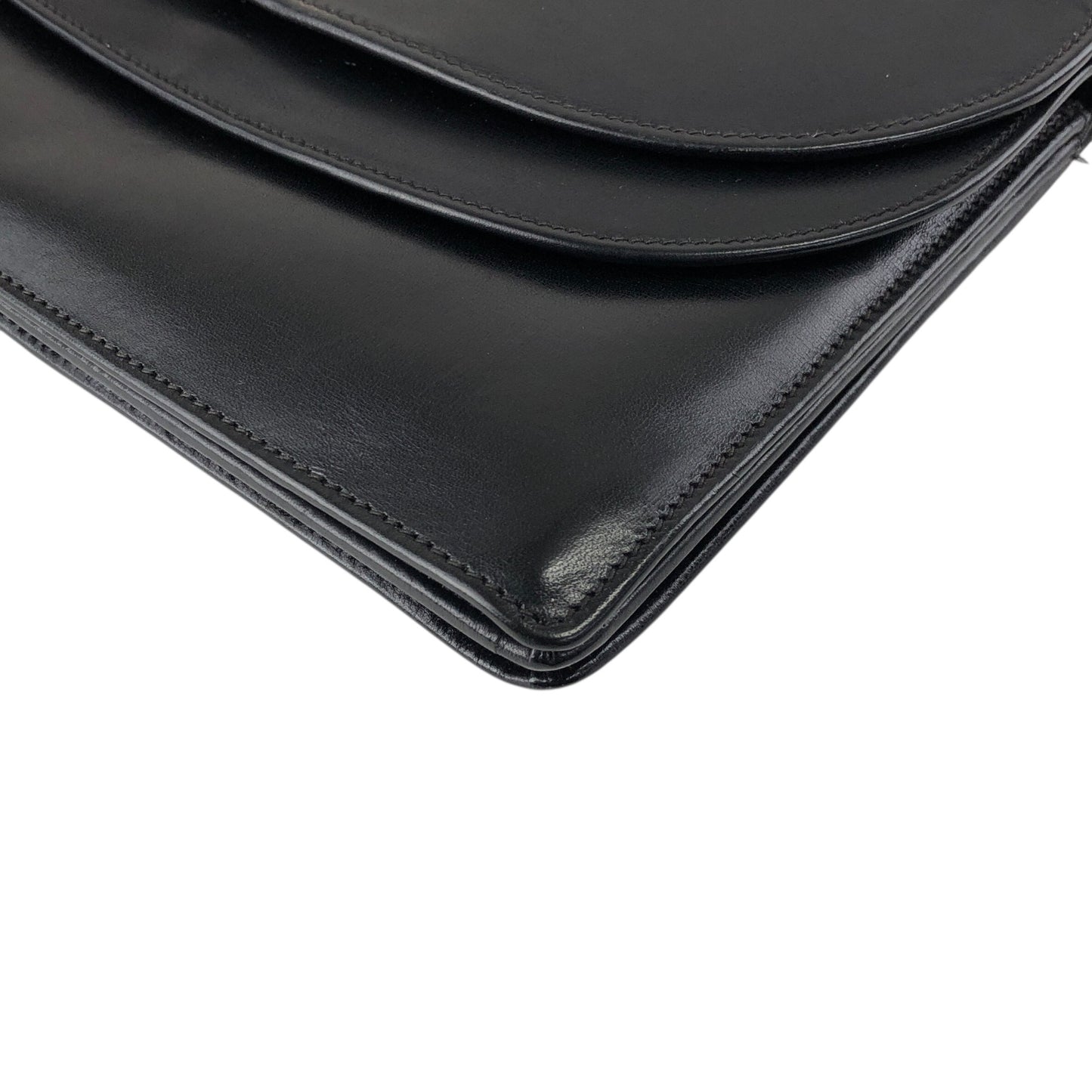 CELINE Blason Shoulder bag Black Vintage 3awaev