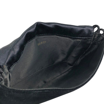 GUCCI Horse Bit Tassel Shoulder bag Black Vintage xvctcj