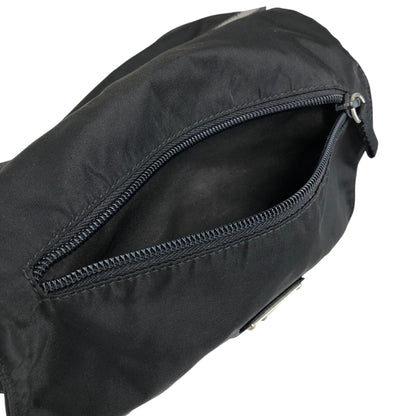 PRADA Tessuto Triangle Logo Shoulder bag Black Vintage p4wsch