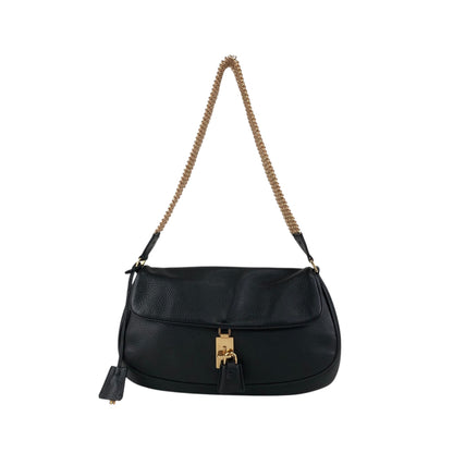 PRADA Turn Lock Shoulder bag Black Vintage atdszw