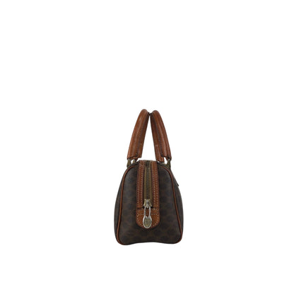 CELINE Macadam Two-way Small Boston bag Shoulder bag Brown Vintage b6a3tr