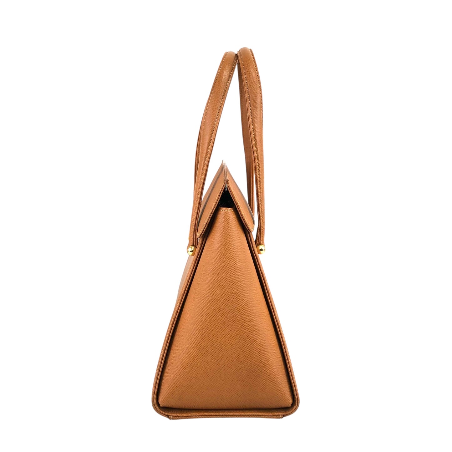 VALENTINO GARAVAN Medal Motif  Handbag Camel Vintage yg5ysc
