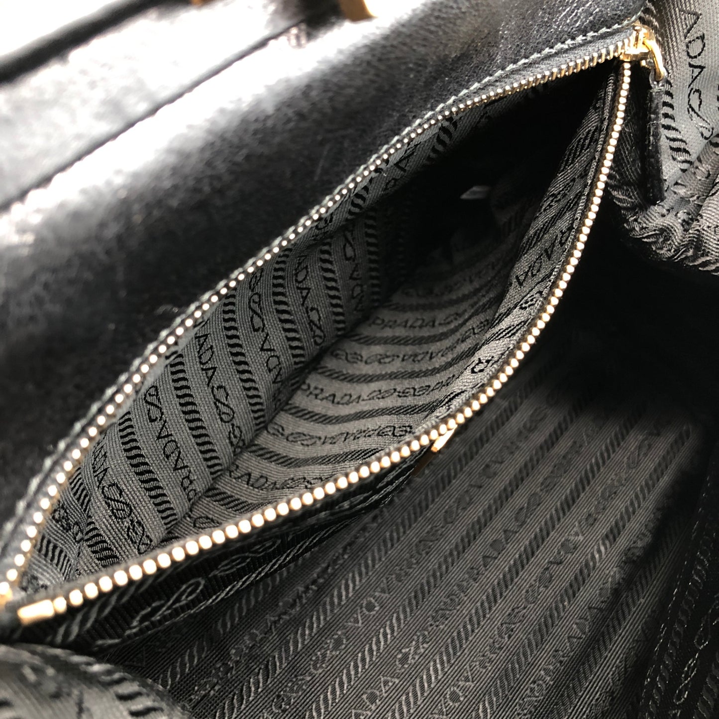 PRADA Handbag Boston bag Black Vintage ruijbf