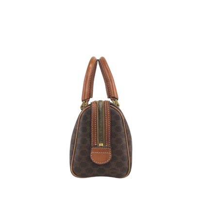 CELINE Macadam Two-way Handbag Shoulder bag Brown Vintage mncvkw