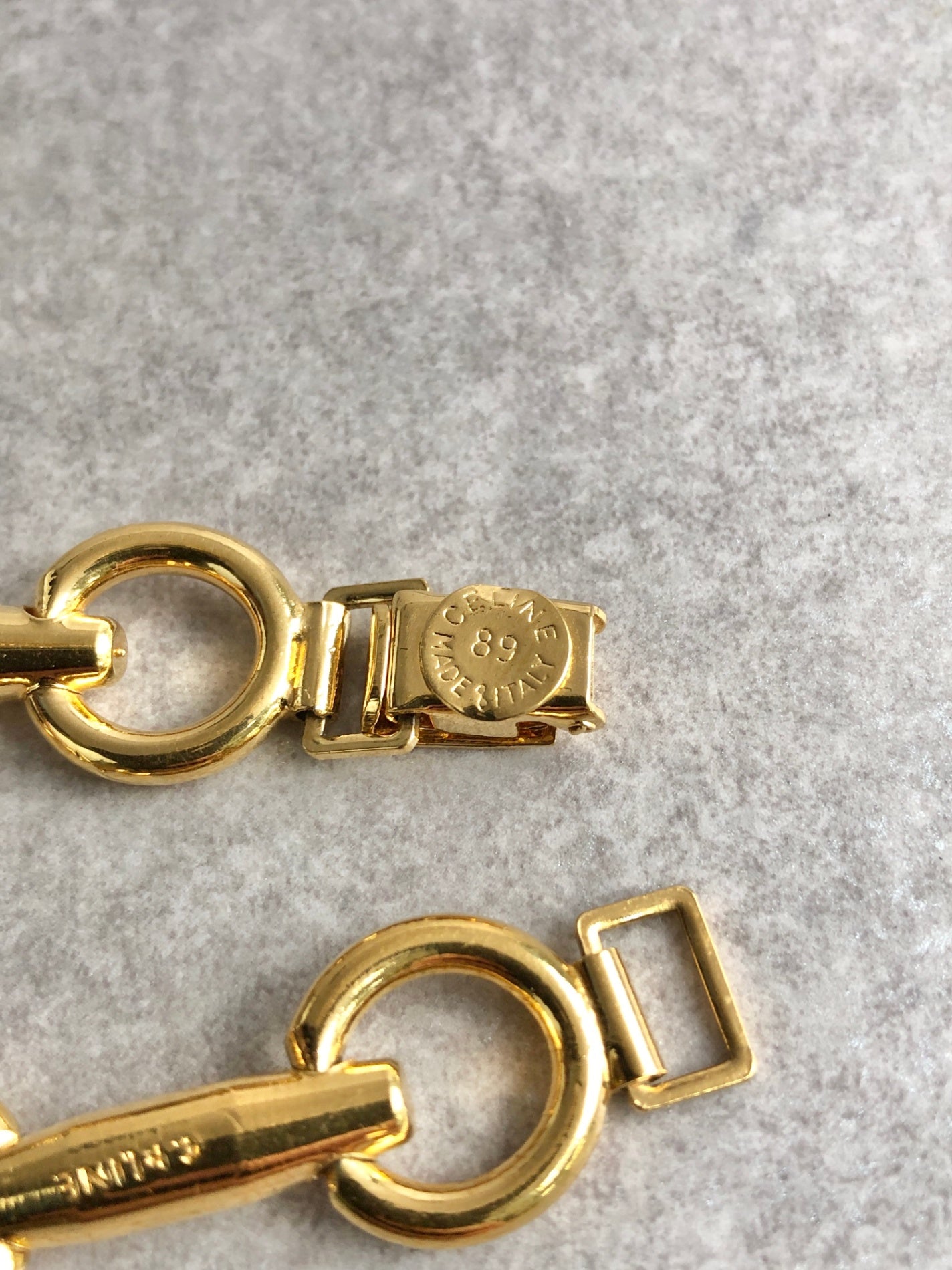 CELINE Horse Bit Bracelet Gold Vintage iwpgv2