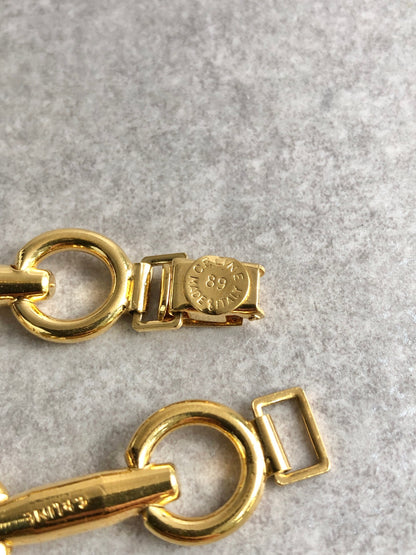 CELINE Horse Bit Bracelet Gold Vintage iwpgv2