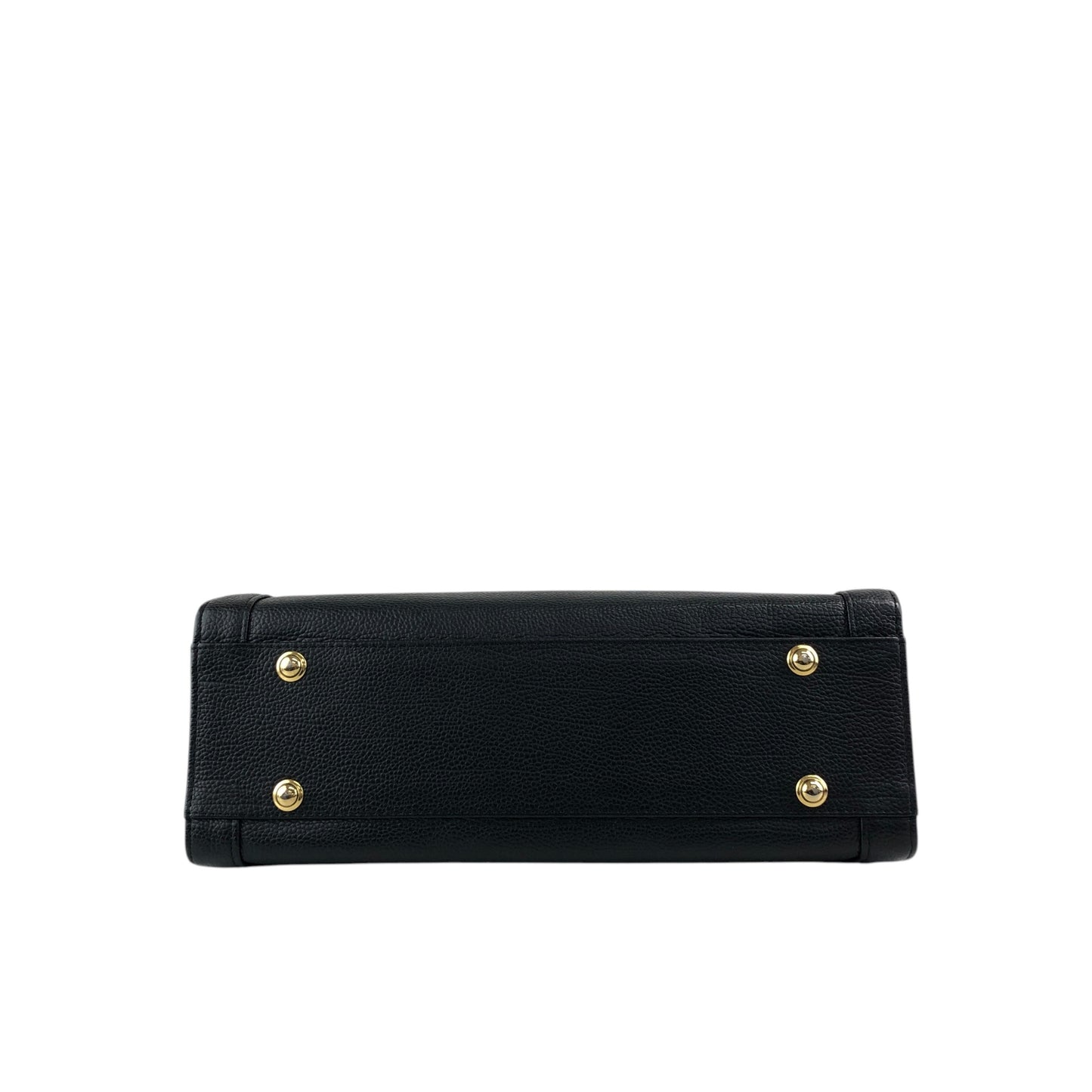 Yves Saint Laurent YSL Logo Top Handle Handbag Black Vintage heismg