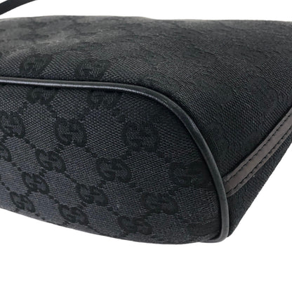 GUCCI GG Canvas Canvas Handbag Vanity bag Black Vintage 73mxrh