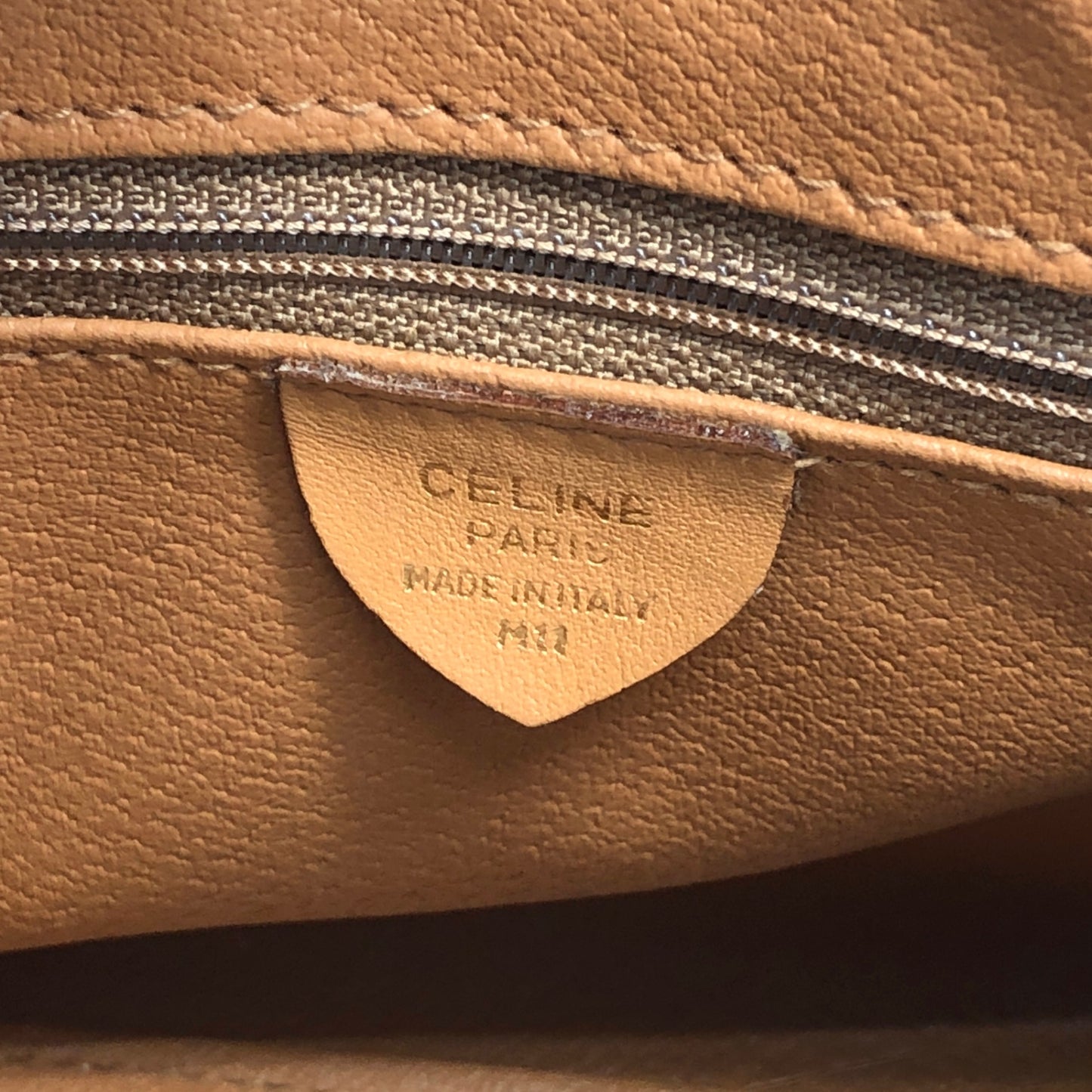 CELINE Macadam Two-way Handbag Shoulder bag Beige Vintage f3hr3k