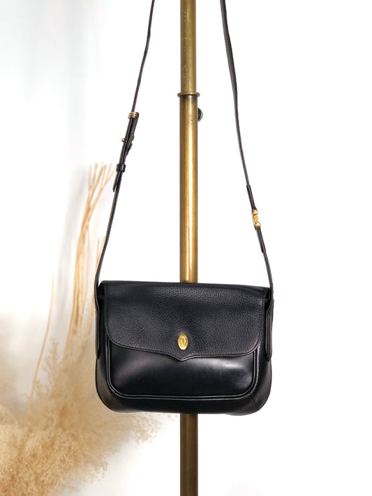 Cartier Logo Shoulder bag Black Vintage hvng2e