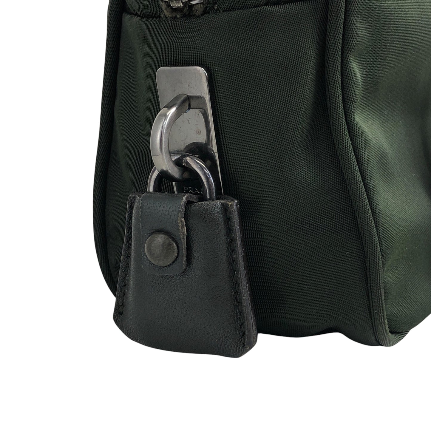 PRADA Tessuto Triangle Logo Padlock Khaki Vintage nxydgr