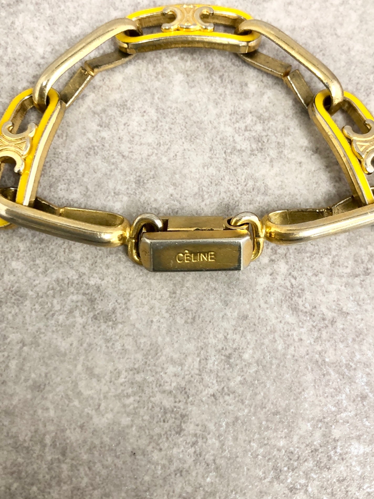 CELINE Triomphe Bracelet Gold Vintage dnaemn