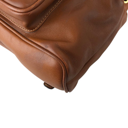GUCCI Bamboo Front Pocket Backpack Brown Vintage jfzn8g