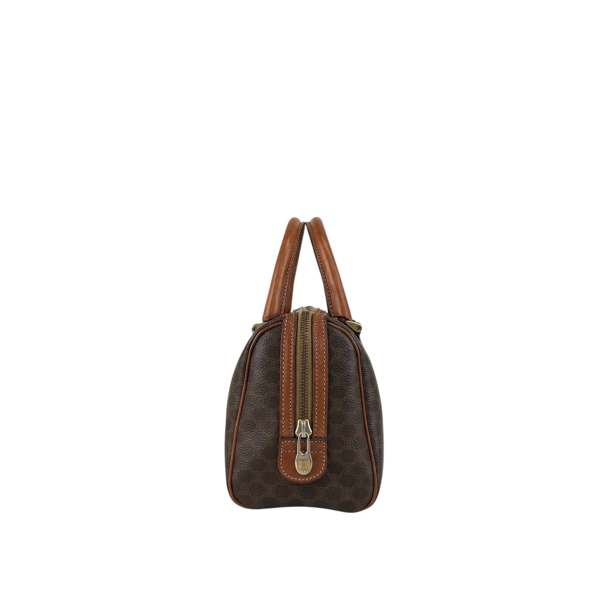 CELINE Macadam Two-way Handbag Shoulder bag Brown Vintage jymunw