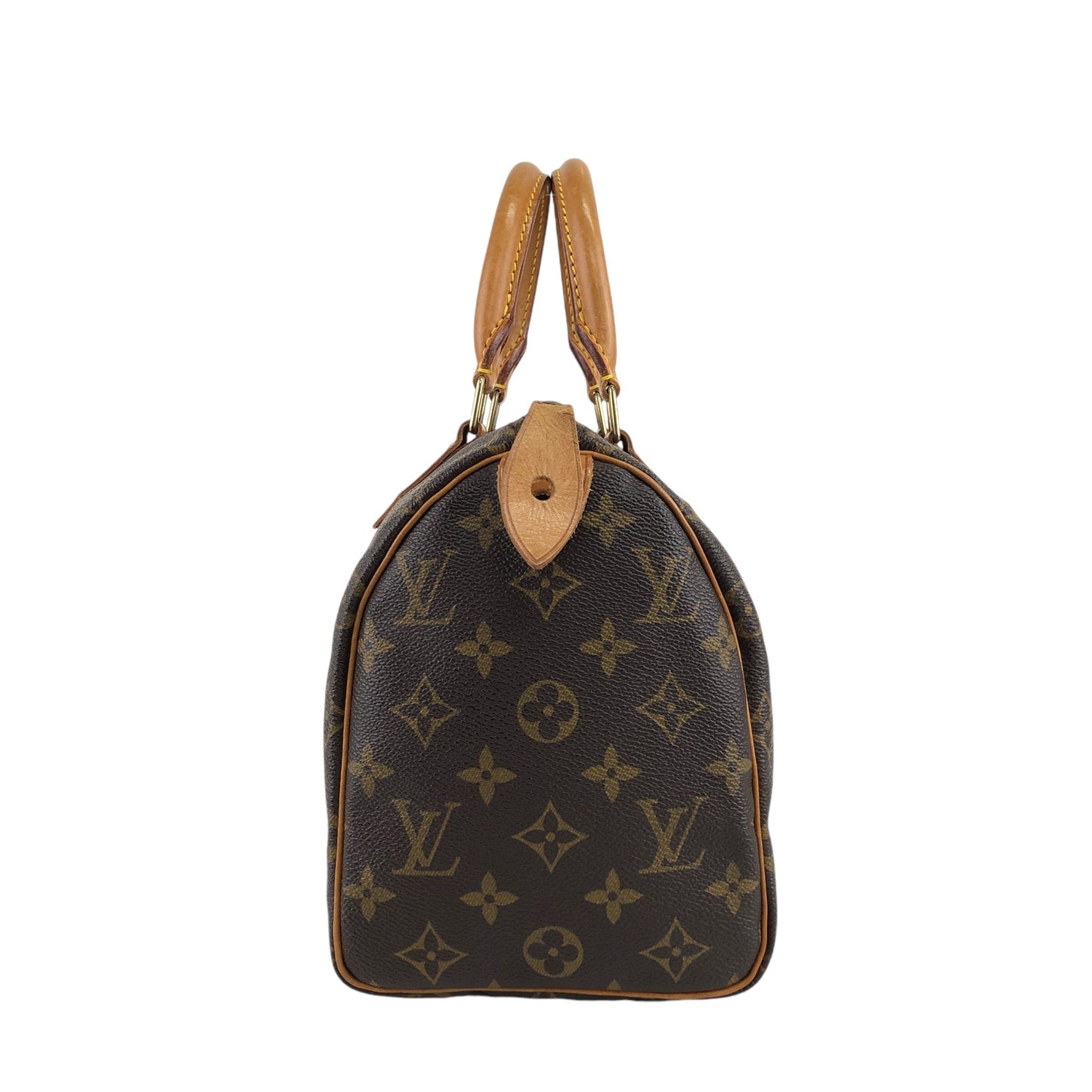 LOUIS VUITTON Monogram Handbag Boston bag Brown M41528 Vintage ausxgj