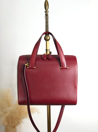 Cartier Two-way Handbag Shoulder bag Bordeaux Vintage d6tb8y