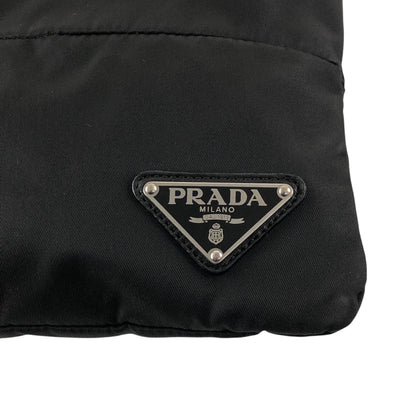 PRADA Tessuto Triangle Logo Shoulder bag Black Vintage f7iw67