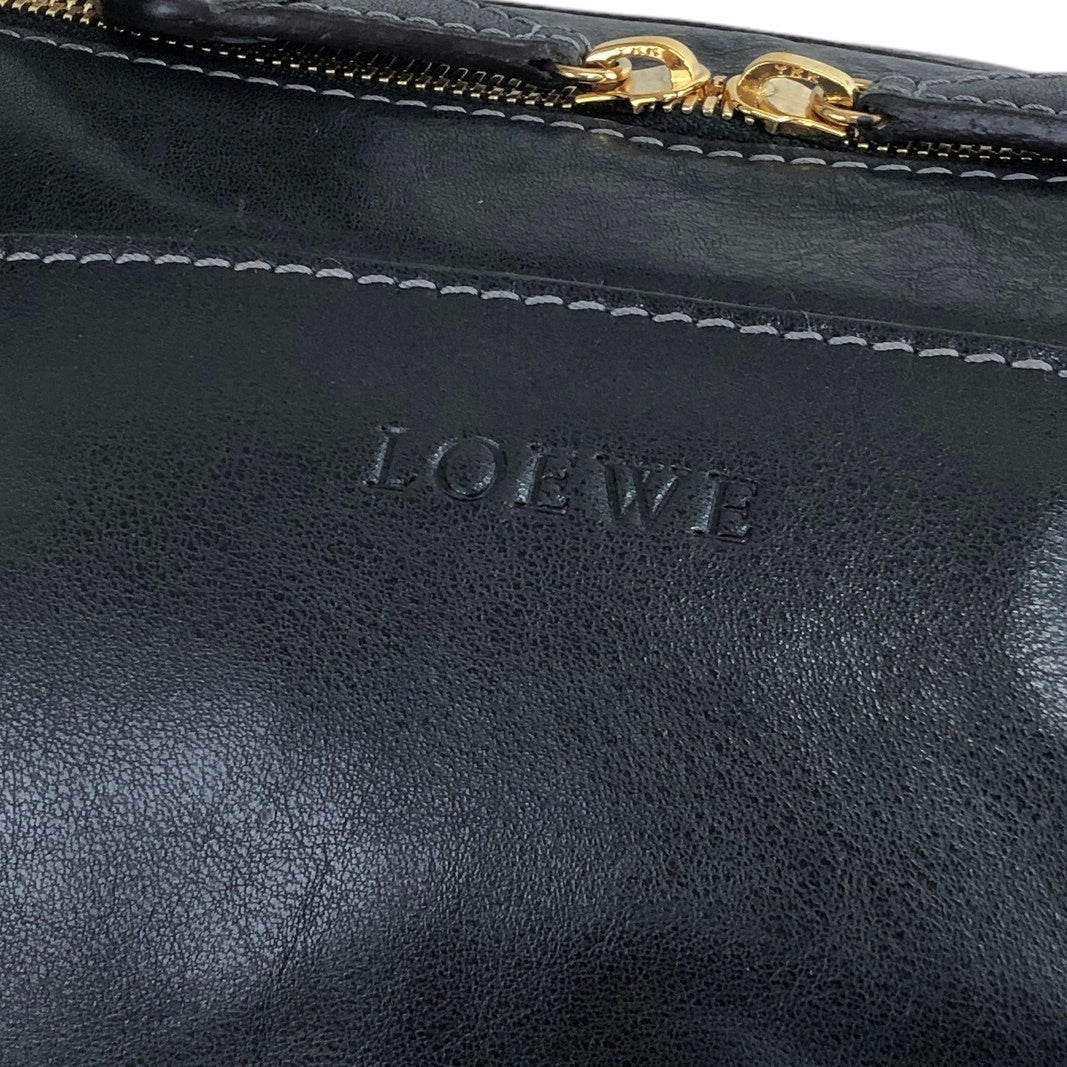 LOEWE Logo Handbag Black Vintage di34ag