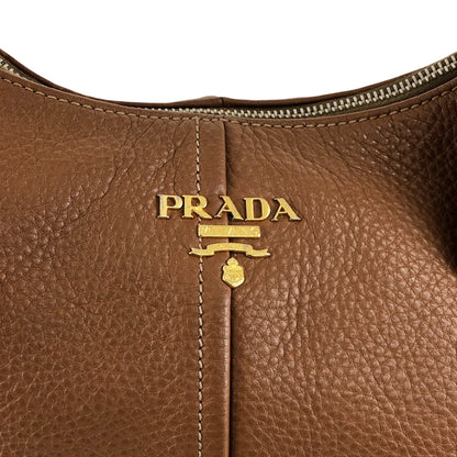 PRADA Logo Shoulder bag Brown Vintage rghemx