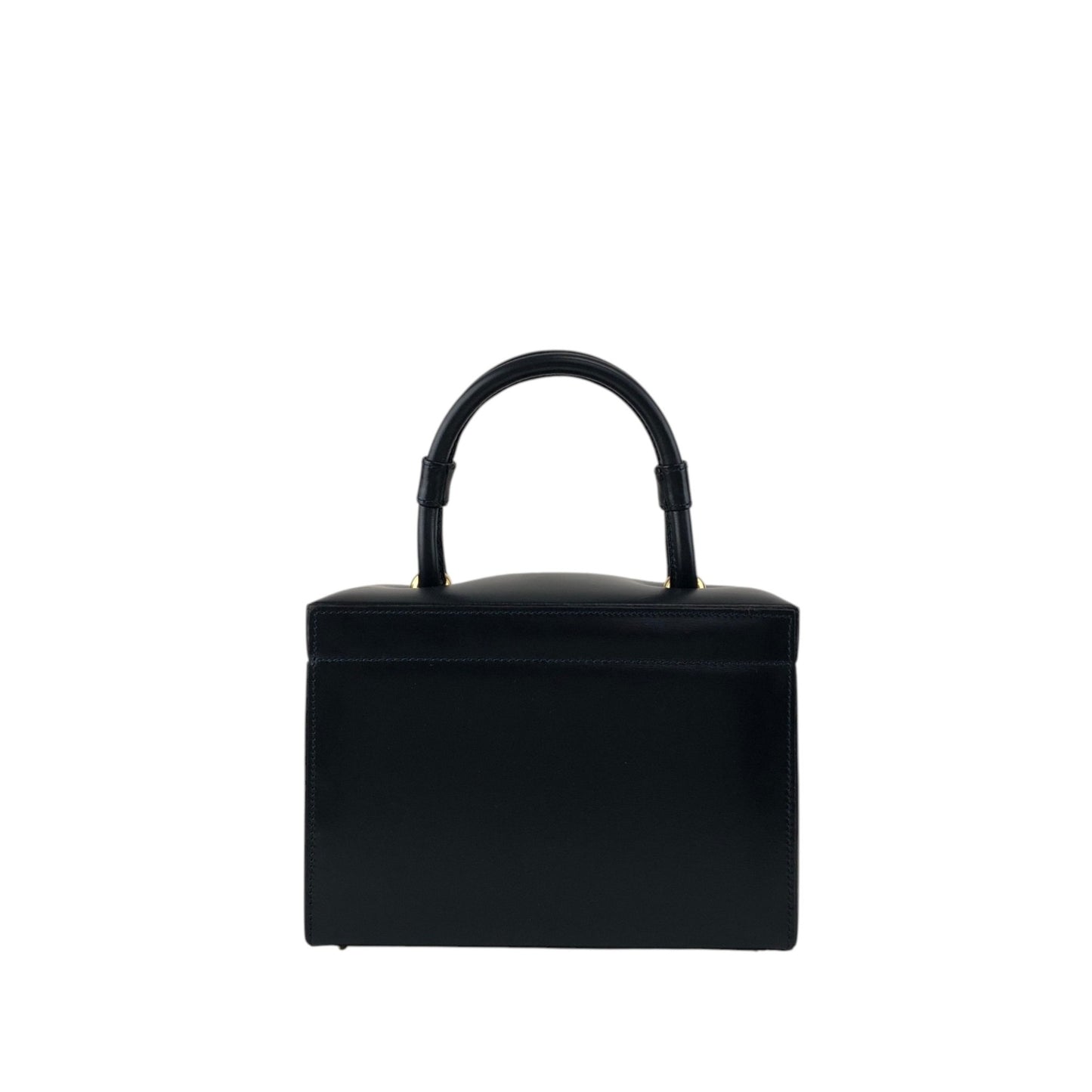 LOEWE Anagram Handbag Vanity bag Navy Vintage kwwgaf