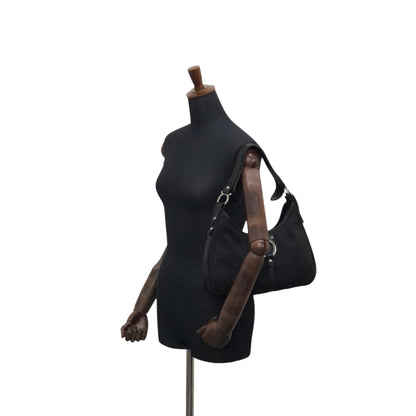 Salvatore Ferragamo Gancini Shoulder bag Black Vintage fxsbuf