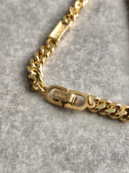 Christian Dior Logo Bracelet Gold Vintage 7y6c85