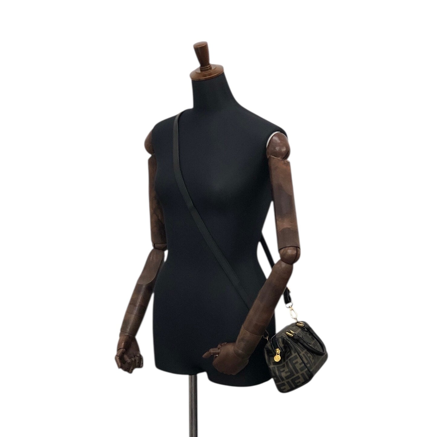 FENDI Zucca Two-way Small Boston bag Shoulder bag Brown Vintage sfanas