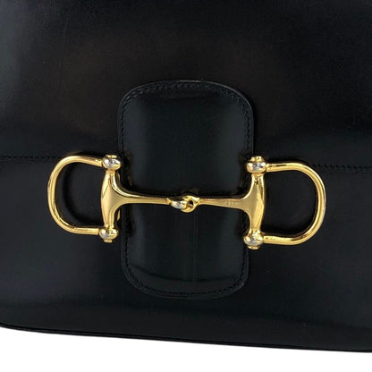 CELINE Horse Bit Shoulder bag Black Vintage dynnnp