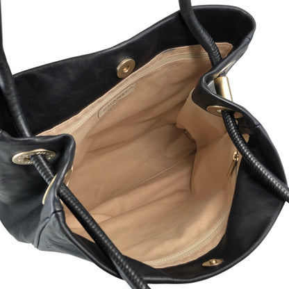 CHANEL Logo Totebag Black Vintage 3raaj5