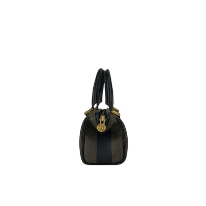 FENDI Pecan Logo Two-way Handbag Shoulder bag Brown Vintage bhyk7a