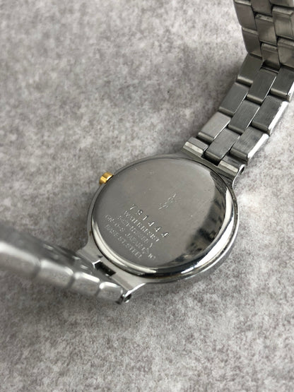 Yves Saint Laurent YSL Logo Watch Silver×Blue Vintage 3x8viy