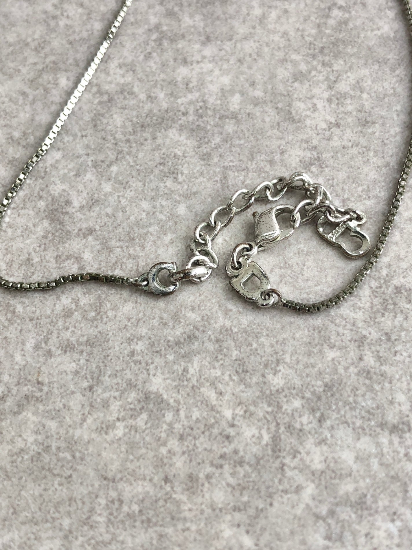 Christian Dior  Star Motif Necklace Silver Vintage 37kear