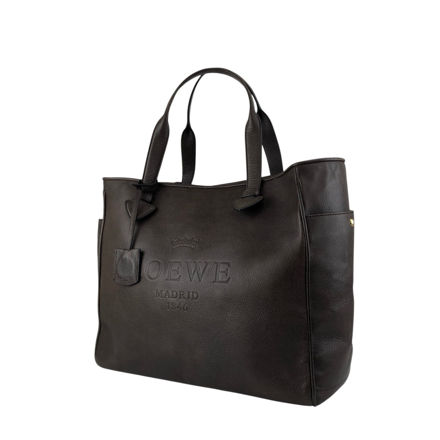 LOEWE Logo Embossed Totebag Brown Vintage je4je4