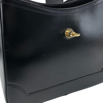 CELINE Gancini Shoulder bag Black Vintage t5y5fb