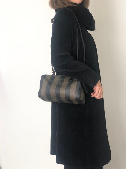 FENDI Pecan Two-way Small Boston bag Shoulder bag Black Vintage ujwz5t